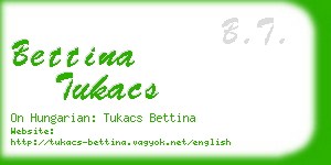 bettina tukacs business card